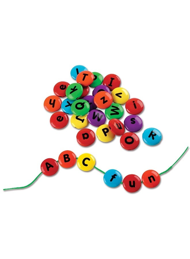 ليرننج ريسورسز مصادر التعلم - وجبات خفيفة ذكية - حلوى ربط الحروف الأبجدية، خرز أبجدي للمهارات الحركية الدقيقة والقراءة والكتابة المبكرة، لعبة تعليمية لمرحلة ما قبل المدرسة مع وعاء تخزين، للأعمار من 3 سنوات فما فوق - Image 3
