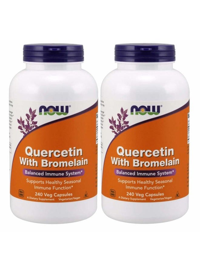 Now Foods Quercetin with Bromelain, 240 Vegetable Capsule (2 Pack) - Image 1