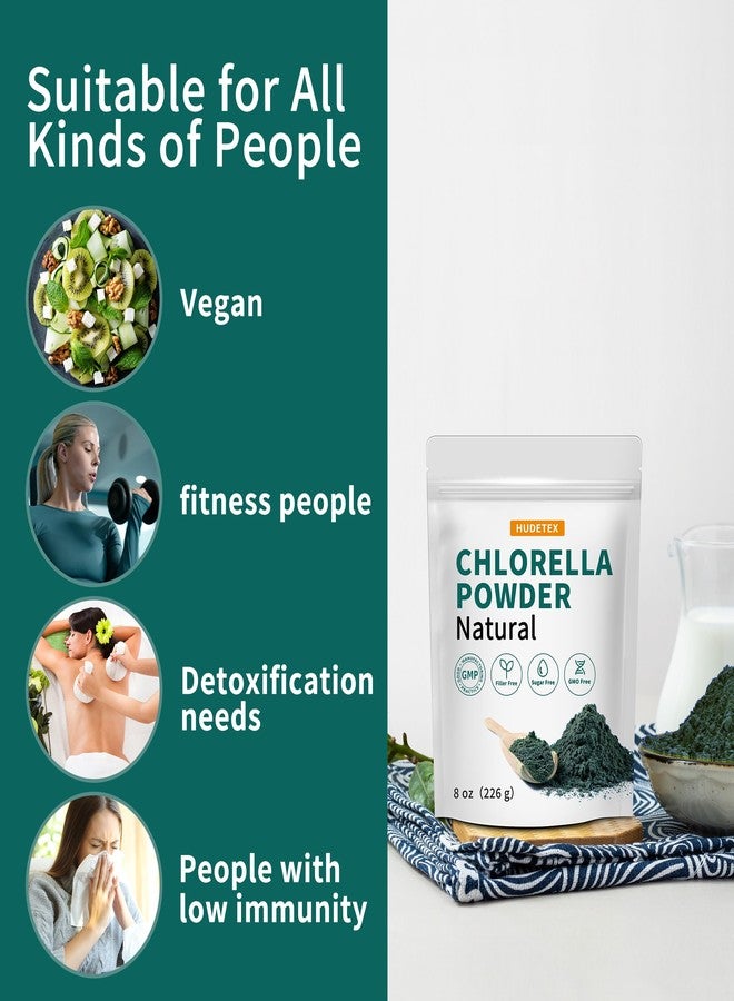 Hudetex Chlorella Powder Natural- Chlorophyll Powder, Supports Immune System & Liver Function, Keep Youth, Vegan, Rich in Vegan Protein and Vitamins, 8 oz. - Image 3