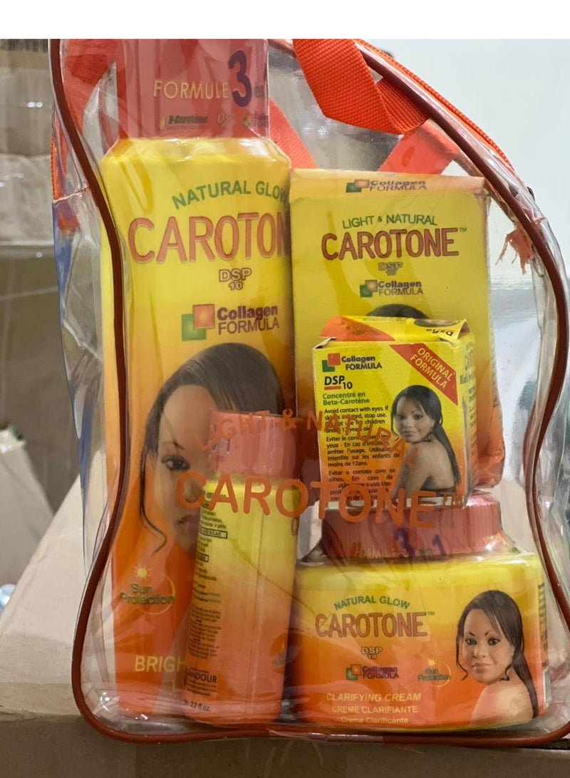 Carotone Light Natural Brightening SET 5 Pack Lotion & Cream & Tube & Oil And Soap - Image 2