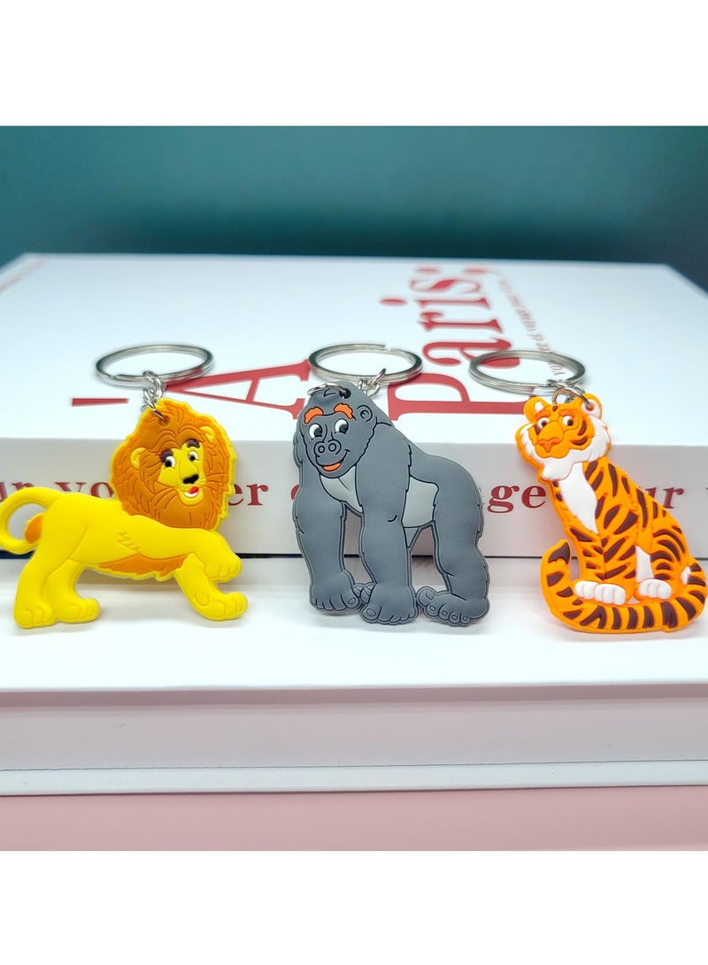 KASTWAVE 30pcs Jungle Safari Animal Keychains - Mini Keychain Set for Kids Party Bag Fillers, Baby Shower Favors & Safari Themed Parties - Image 5