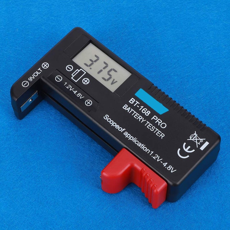 جهاز اختبار البطاريات الرقمي BT-168PRO بشاشة LCD للبطاريات الصغيرة من 1.2 فولت إلى 4.8 فولت وخلوات الأزرار - جهاز فحص بطاريات دقيق لبطاريات AA و AAA و 9 فولت والمزيد - Image 5