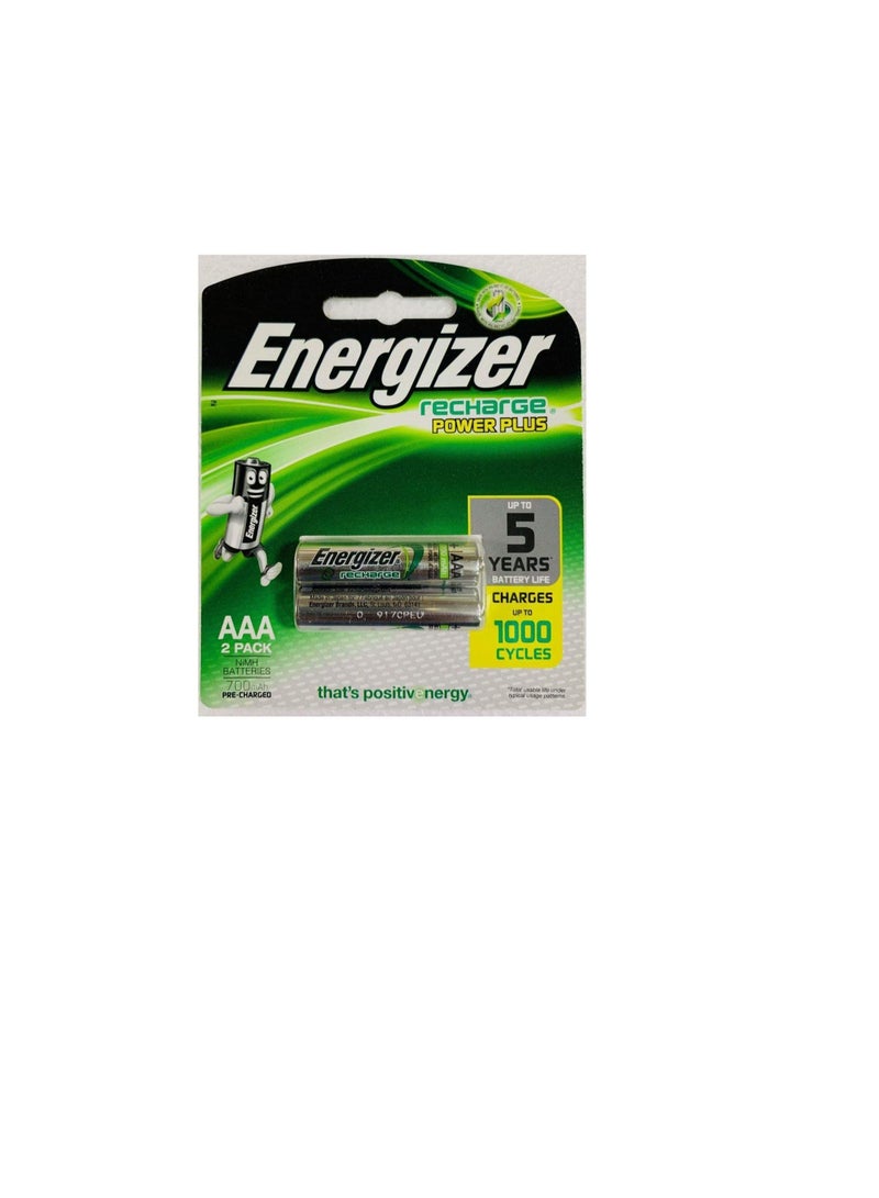Energizer AAA Rechargeable Power Plus Batteries (1 pack of 2 pcs) - Image 2