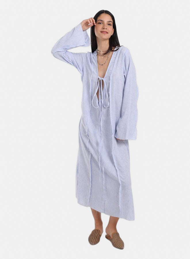 Carina Plunge V-Neck Beach Dress - Image 1