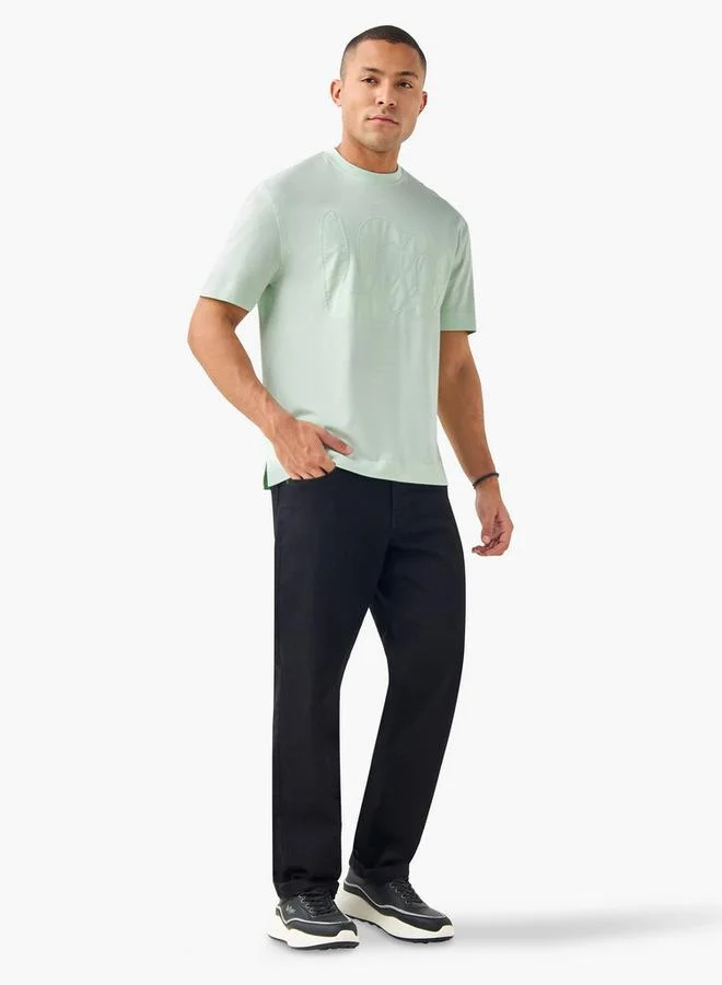 Lee Cooper Lee Cooper Applique Detail Crew Neck T-shirt with Short Sleeves