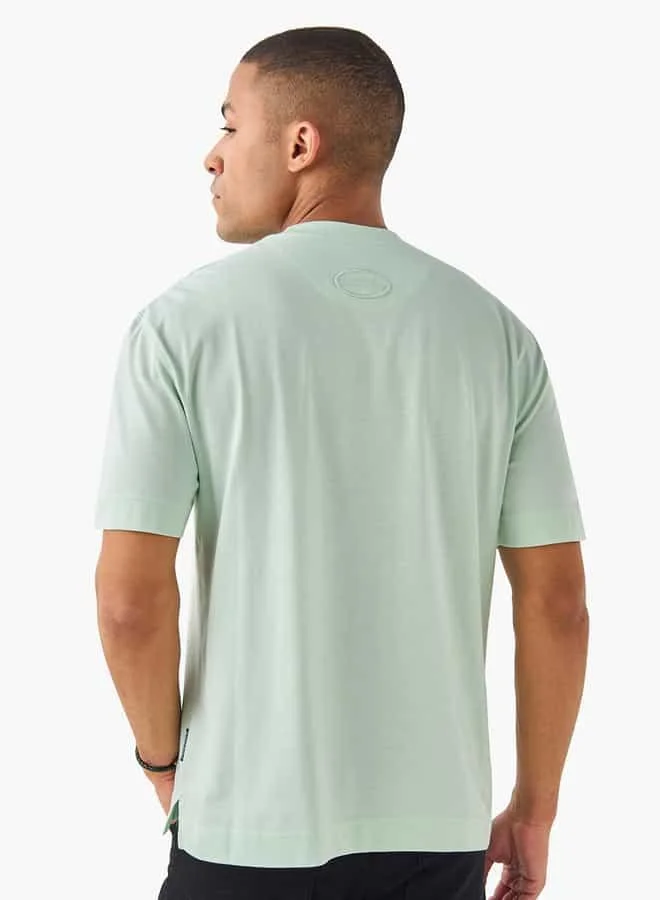 Lee Cooper Lee Cooper Applique Detail Crew Neck T-shirt with Short Sleeves