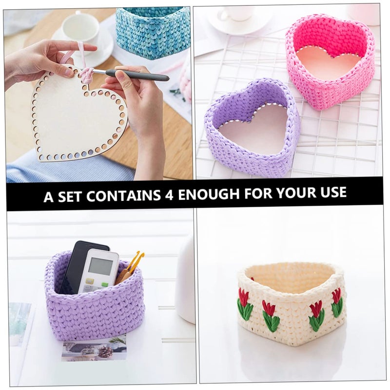 4Pcs Crochet Bag Base Set DIY Basket Bottom Shaper Knitting Craft Kit - Image 4