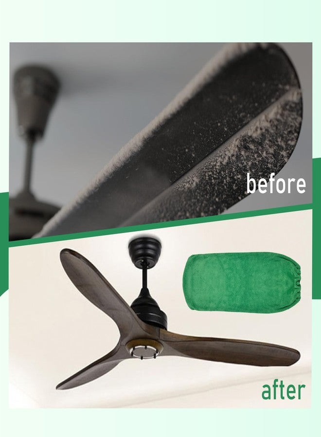 Hlimior 4 PCS Ceiling Fan Duster Kits,100% Microfibre Fan Blade Cleaner for high Ceiling Fan Blades.Machine Washable and Reusable,Includes 2 Ceiling Fan dusters and 2 Microfibre Towels - Image 4