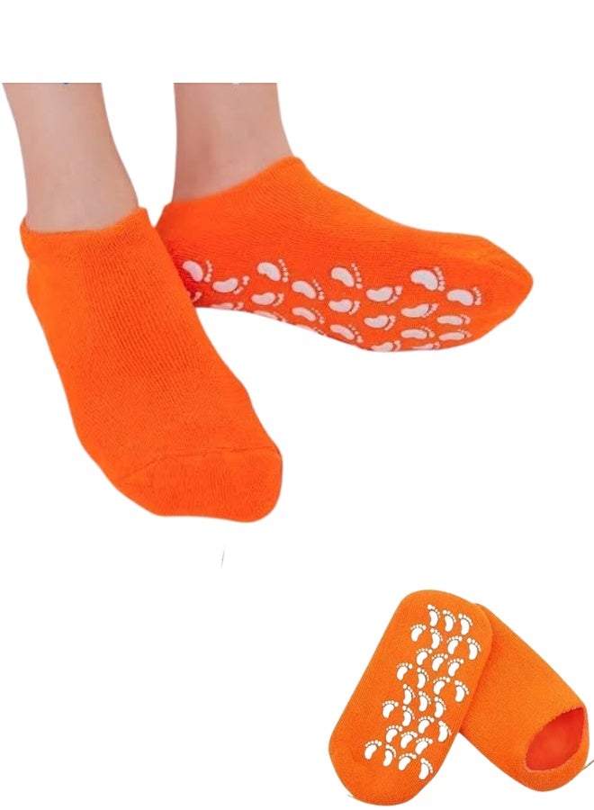 Soft Moisturizing Gel Socks, Spa Gel Socks Repair and Soften Dry Foot Skin, Gel Liner Filled with Essential Oils and Vitamins-1 Pair - Image 1