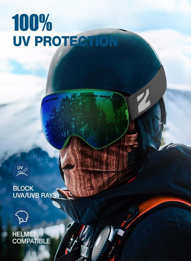 Zionor X Ski Snowboard Snow Goggles OTG Design for Men Women with Spherical Detachable Lens UV Protection Anti-Fog - Image 3