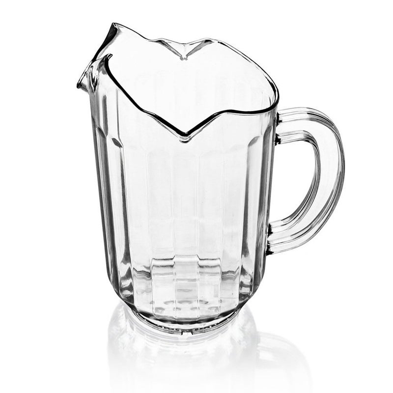 New Star Foodservice New Star Foodservice ResturantGrade Polycarbonate Plastic Water Pitcher 3 Spouts Clear 60 oz Set of 12 
