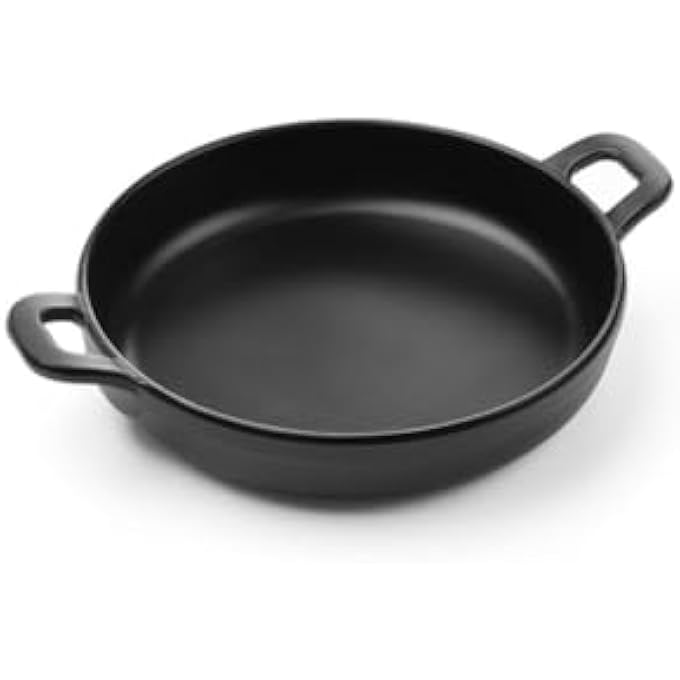 ريحني Recipiente Mini Para Presentar Y Servir Alimentos Cacerola Cazuela Fuente De Presentacin Bandeja Para Servir Comida No Apto Para Hornos Ni Microondas 189X147XH 37Mm Melamina Negro - Image 1