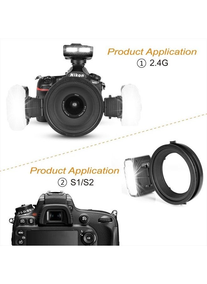 Meke Meike MK-MT24 Close-Up Speedlight Macro Twin Lite Flash Compatible with Nikon F-Mount Z-Mount Digital SLR Cameras D1X D2 D2H D2X D3 D3X D200 D300 D300S D700 D3500 Z6 Z7, etc  - Image 4