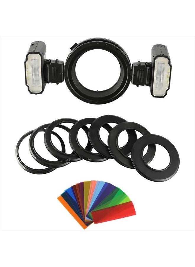 Meke Meike MK-MT24 Close-Up Speedlight Macro Twin Lite Flash Compatible with Nikon F-Mount Z-Mount Digital SLR Cameras D1X D2 D2H D2X D3 D3X D200 D300 D300S D700 D3500 Z6 Z7, etc  - Image 3