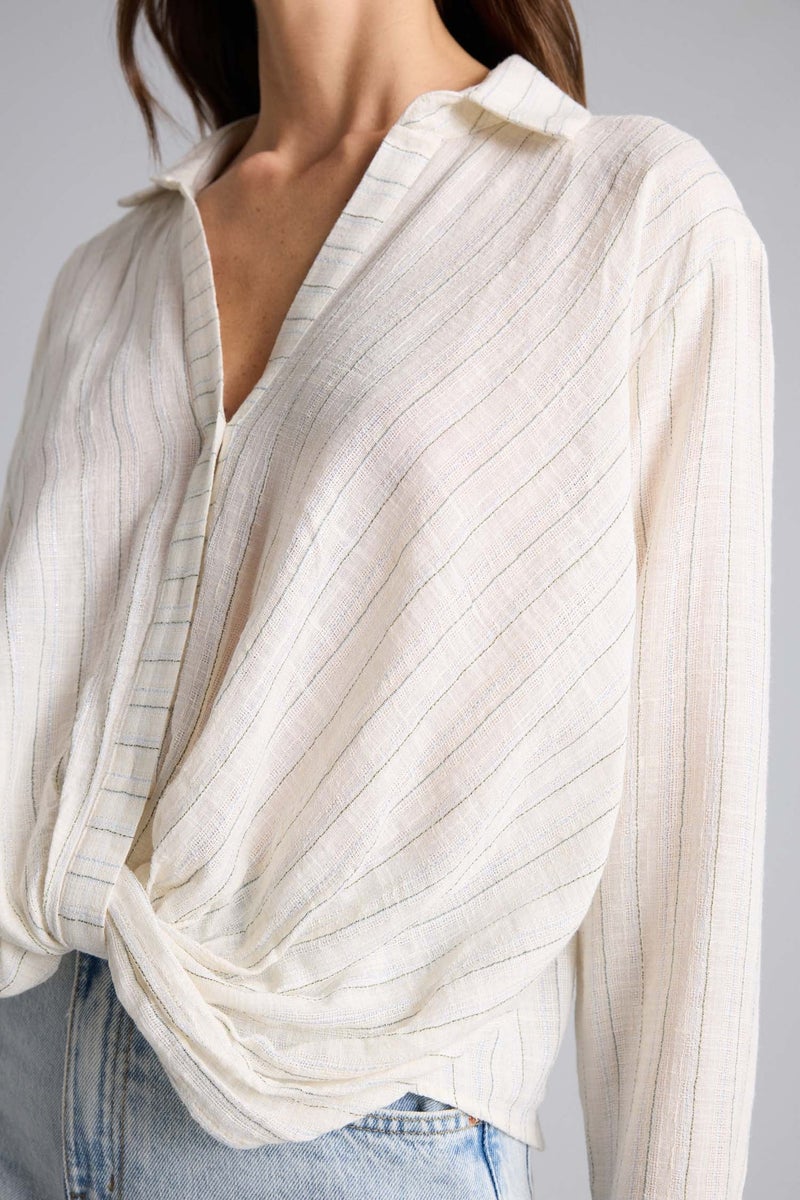 DeFacto Regular Fit Shirt Collar Striped Long Sleeve Shirt - Image 4
