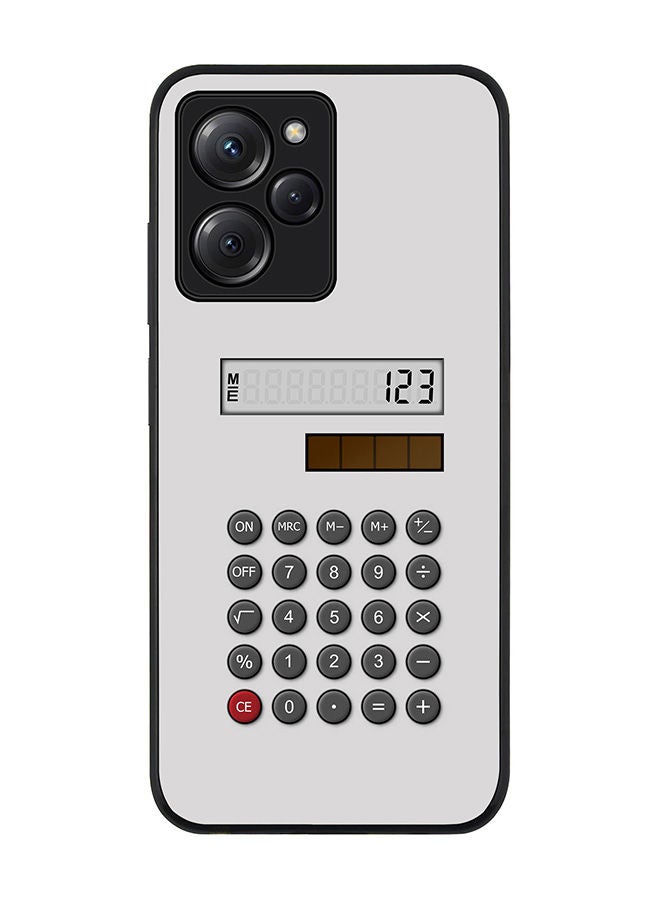 Stylizedd Rugged Black edge case for Poco X5 Pro Slim fit Soft Case Flexible Rubber Edges Anti Drop TPU Gel Thin Cover - Calc (White) - Image 1