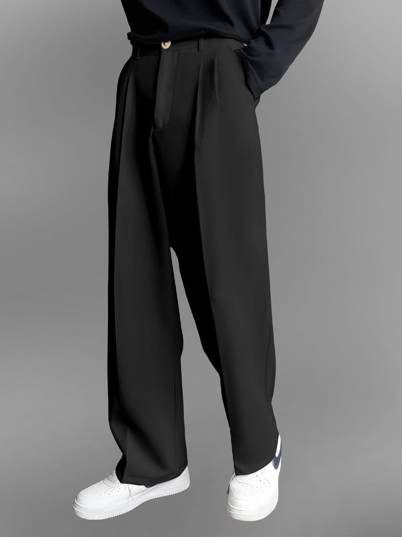FTX Mens Loose Fit Mid Rise Trouser Black 30 - Image 3
