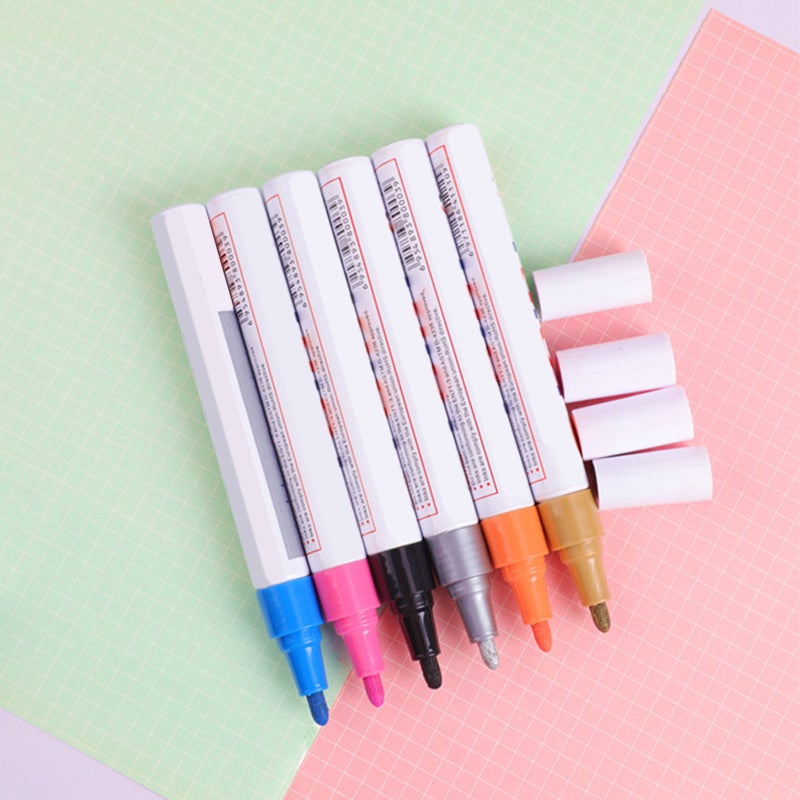 7PCS Tire Paint Pens Oil Painting Pens Pen Concealing Tools for Repairing Tire - Image 3