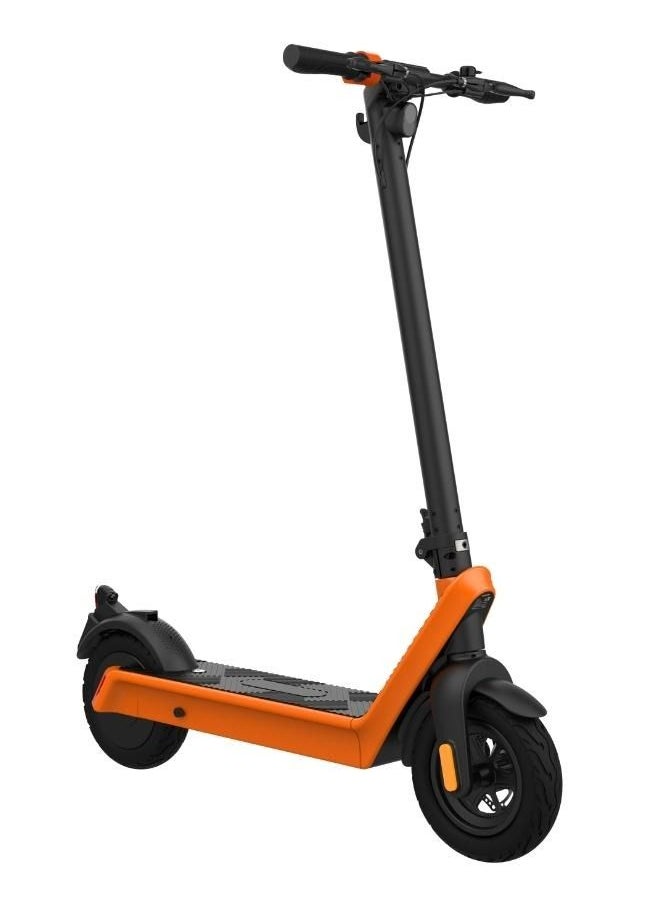 Crony X9 Plus 500w High Speed E-Scooter For Adults Foldable Portable Up To 45-60kilo/H Speed, 10’’ Off-Road Tires, 35-65km Range, 36v/15.6ah Battery, Lcd Display, Led Headlamp, Dual Disc Brakes, And Aluminum Alloy Frame Commuter Electric Scooter. Ideal For Urban Mobility, Last-Mile Commuting Skateboard, And Off-Road Adventures. Features Hydraulic Brakes Ebike, Bluetooth Connectivity, Mobile App Integration, Shock-Absorbing Tires, And A 120kg Weight Capacity. Fast-Charging, Lightweight, And Ergonomic Design For A Smooth, Safe Ride，Orange  - Image 2