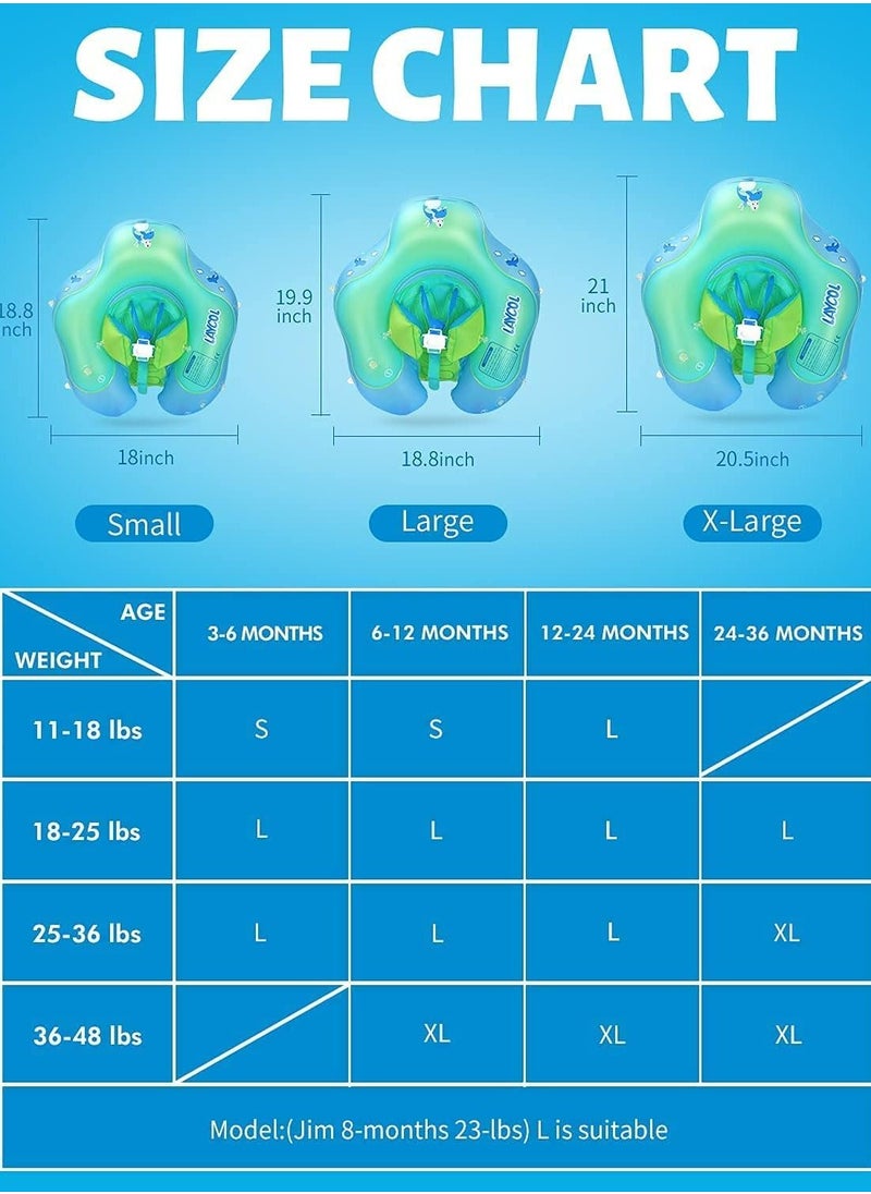 GT-Wheel - GT-WHEEL Baby Swimming Floater Inflatable Baby Pool Float Ring with Sun Protection Canopy - Image 1