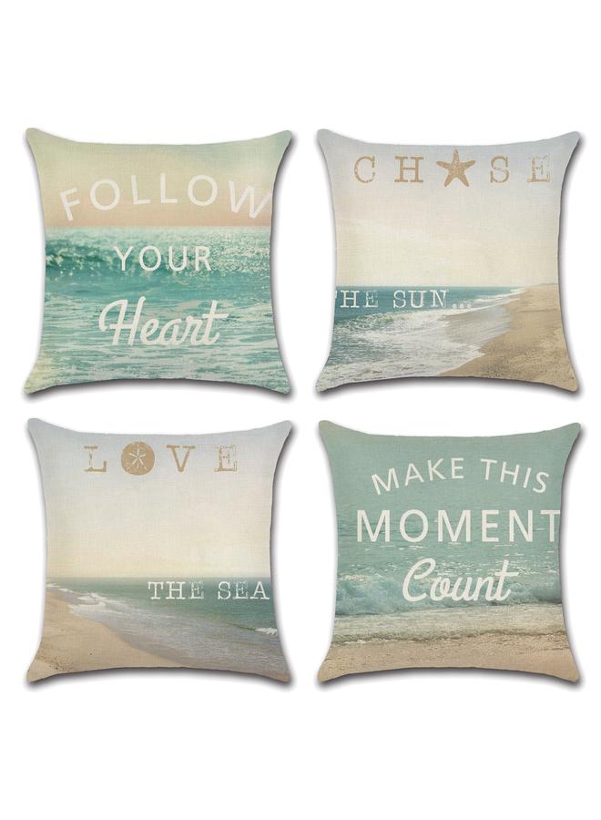 Bluejw New Four-piece Cartoon Pattern Pillow Decorative Set Home Sofa Cushion Decorative Linen Pillow Case  - Image 1