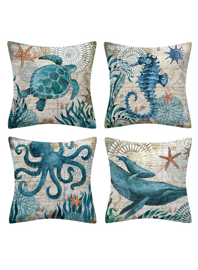 Bluejw New Four-piece Cartoon Pattern Pillow Decorative Set Home Sofa Cushion Decorative Linen Pillow Case  - Image 4