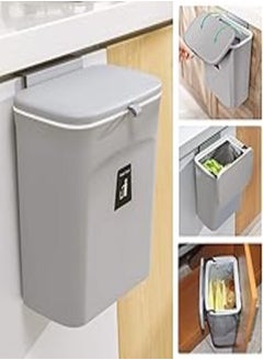 O9 O-Nine O9 O-NINE 2.4 Gallon Kitchen Compost Bin for Counter Top or Under Sink, Hanging Small Trash Can with Lid for Cupboard/Bathroom/Bedroom/Office/Camping, Mountable Indoor Compost Bucket, Coffee 
