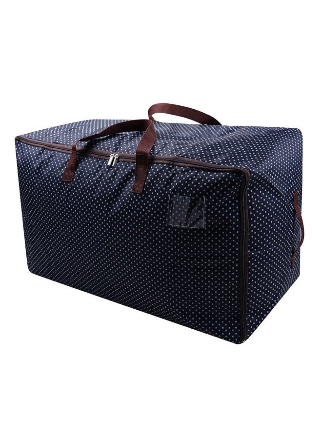 AMJ 100L Large Storage Bag, Comforter/Blanket/Pillows/Quilt Storage Container, Garage Grocery Storage Bag, Garments/Clothes Organizer Bin in Closet/Attic, Moisture Proof, Blue dot - Image 1
