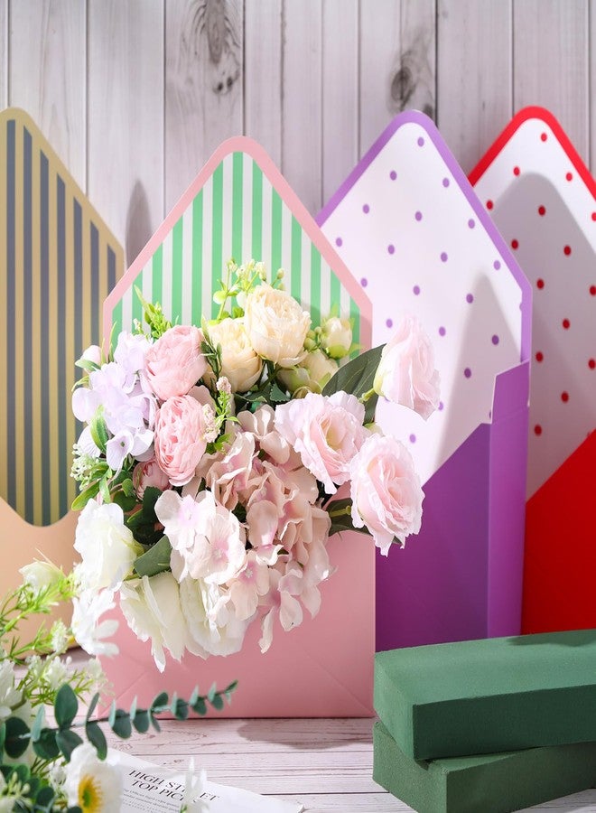 TaoBary 16 Pcs Mother's Day Florist Bouquet Envelope Boxes with Floral Foam Blocks, Paper Gift Boxes Flower Packaging Craft Paper Bag DIY Lovers for Wedding Birthday Party Decoration Supply - Image 3