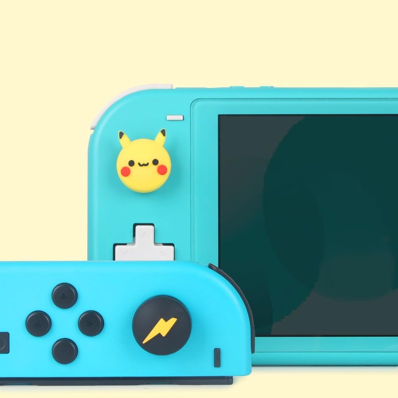 TIKOdirect Cute Thumb Grip Caps Compatible with Nintendo Switch Joy-con/OLED/Switch Lite, Kawaii Joystick Cap Grip 4PCS Soft Silicone Protective Ergonomic Button Cover, Yellow - Image 3