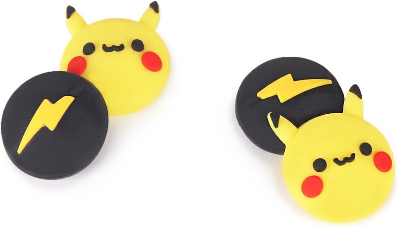 TIKOdirect Cute Thumb Grip Caps Compatible with Nintendo Switch Joy-con/OLED/Switch Lite, Kawaii Joystick Cap Grip 4PCS Soft Silicone Protective Ergonomic Button Cover, Yellow - Image 2