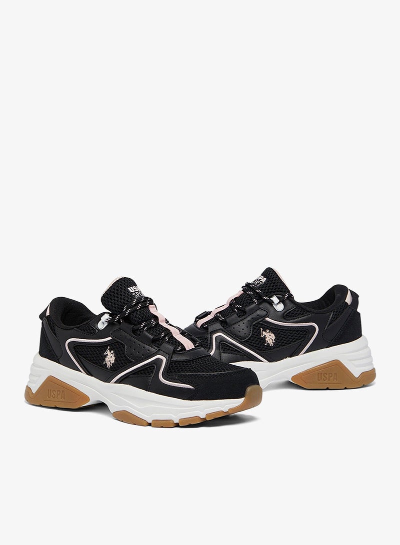 يو اس بولو اسن سنيكرز نسائي أسود بتصميم لافت للنظر وأداء عالٍ لإطلالة جريئة وأنيقة - Image 3
