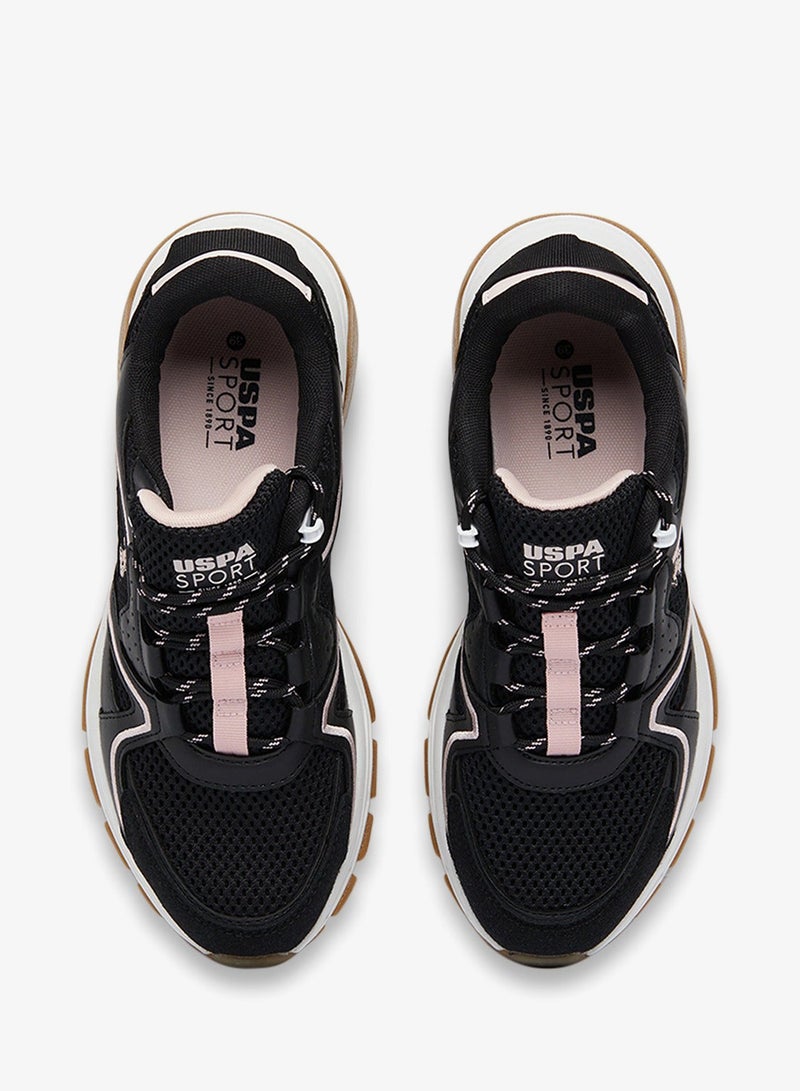 يو اس بولو اسن سنيكرز نسائي أسود بتصميم لافت للنظر وأداء عالٍ لإطلالة جريئة وأنيقة - Image 4