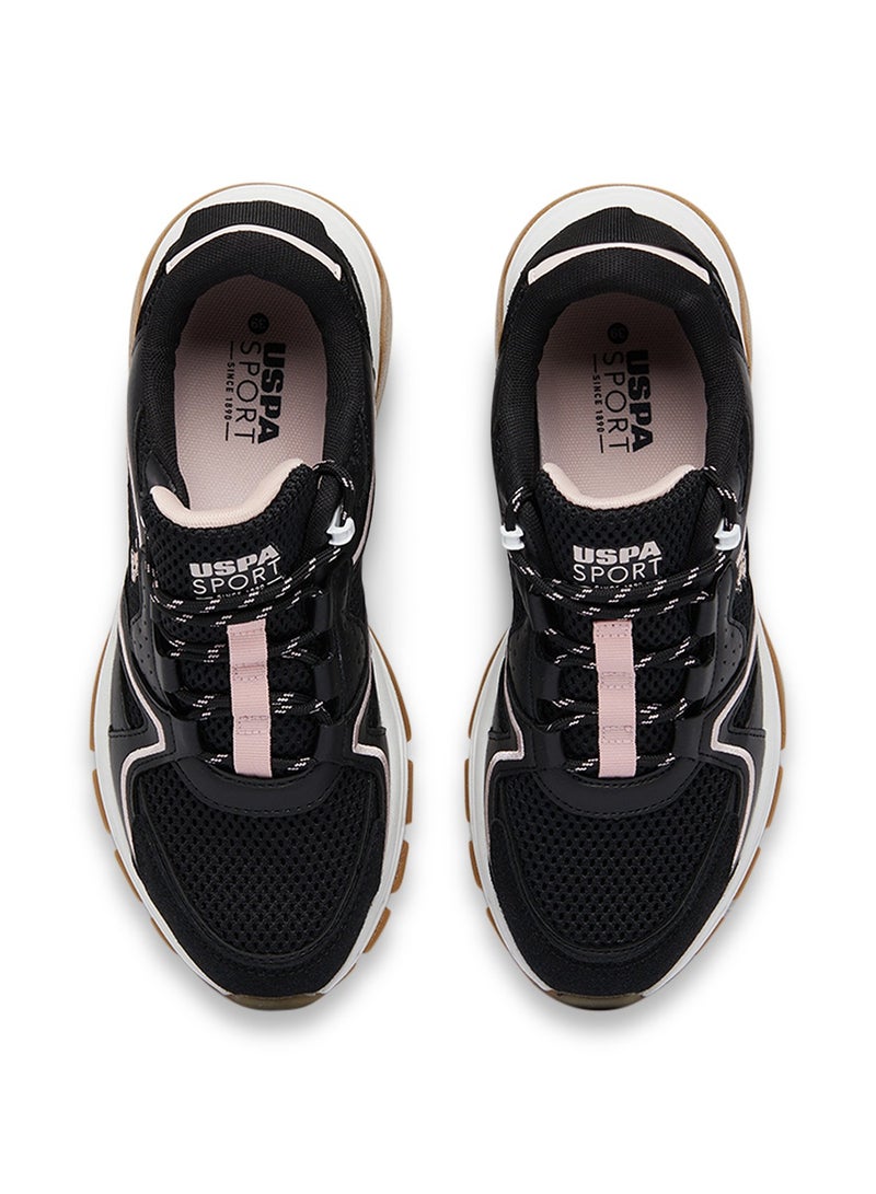 U.S. Polo Assn. Women's Black Low-Top Eye-Catching Performance Sneakers - For a Bold & Stylish look!  - Image 4
