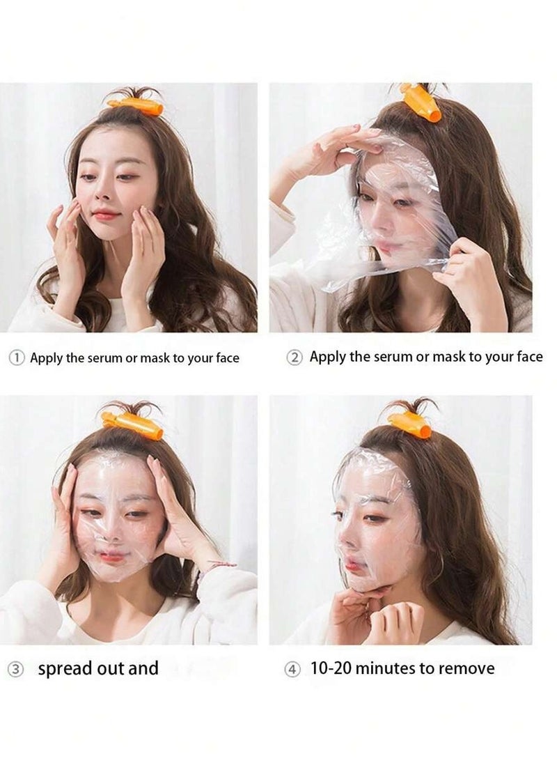 100pcs Disposable Clear Face Mask Transparent Skin Care Masks Thin Retain Skin Moisture - Image 4