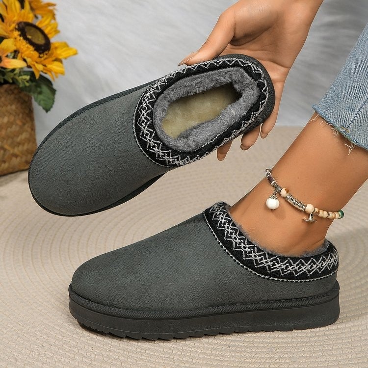 Plus Size Snow Boots Women'S Thick-Soled Fur Shoes Winter New National Fur One Fleece-Lined Warm Cotton Shoes - Image 4