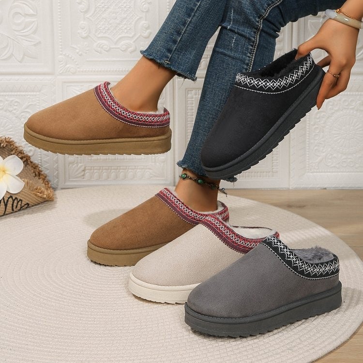 Plus Size Snow Boots Women'S Thick-Soled Fur Shoes Winter New National Fur One Fleece-Lined Warm Cotton Shoes - Image 3