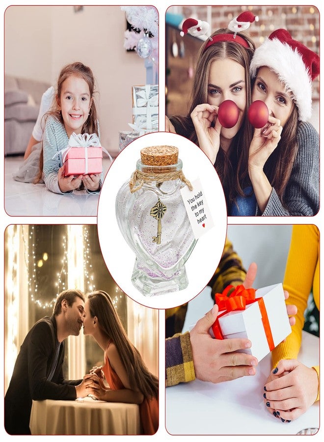 KBFUSHI You Hold the Key to My Heart -Handmade Creative Decorative Bottle Gift for Girlfriend Boyfriend Valentine’s Day,Christmas-Funny Ornament Gift for Wife Husband (Heart Shaped Jar) - Image 5