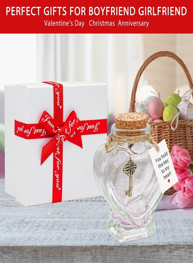 KBFUSHI You Hold the Key to My Heart -Handmade Creative Decorative Bottle Gift for Girlfriend Boyfriend Valentine’s Day,Christmas-Funny Ornament Gift for Wife Husband (Heart Shaped Jar) - Image 2