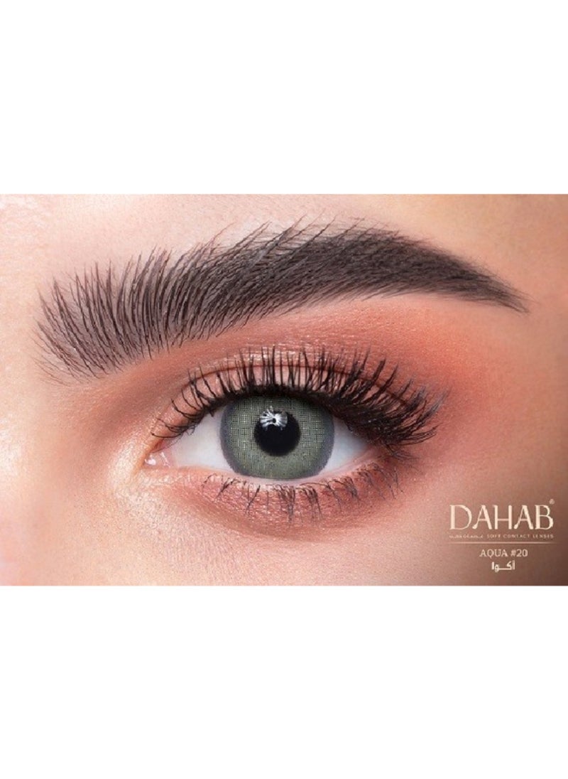 Dahab One Day Aqua Pack Of 10 Daily Disposable Colored Contact Lenses Unisex Cosmetic Contact Lenses  - Image 1