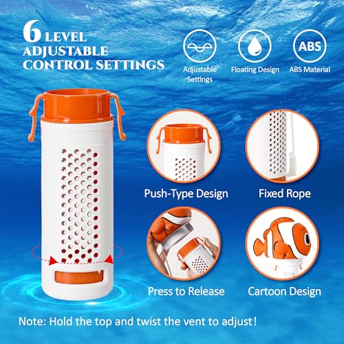 MKLZ Chlorine Floater, Small Floating Pool Chlorine Dispenser for 1 Inch Tablets, Mini Clown Fish Bromine Holder for Hot Tub, Spa, Swimming Pools - Image 2