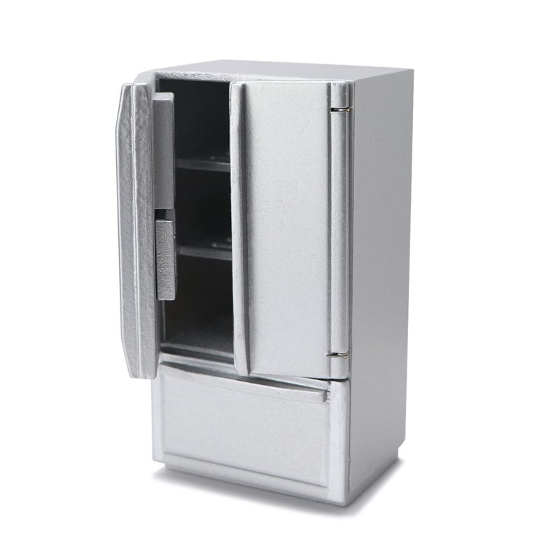Cutemini Miniature Dollhouse Fridge 1:12 Furniture Decoration Accessories Mini Refrigerator Kitchen Living Room Scene Model Ornaments(A-White) - Image 1