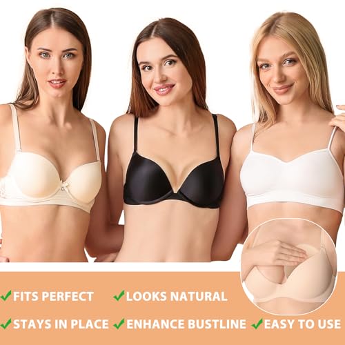Nimiah Super Thick Push-up Inserts, 2 Pairs Sew in Bra Cups for Dress, Breast Enhancer Add Cleavage Instantly in Swimsuits Sports Tops - Image 5
