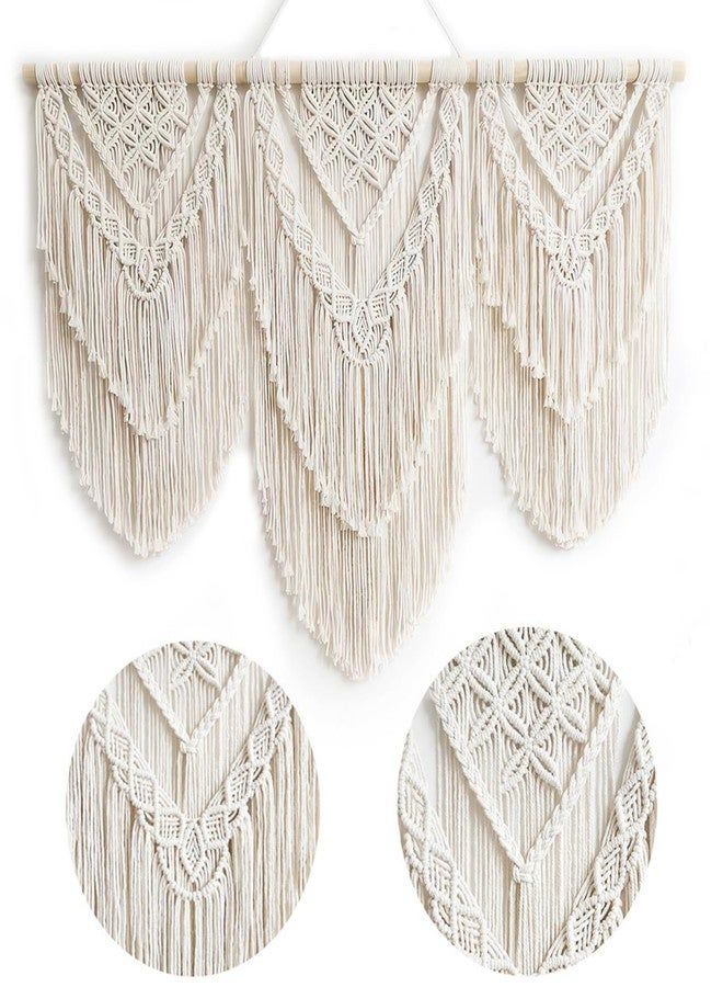 Achart Macrame Wall Hanging Large- Boho Wall Decor- large wall art- Wall Decor Living Room- Macrame Tapestry Boho Decor for Bedroom (Beige-H) - Image 5