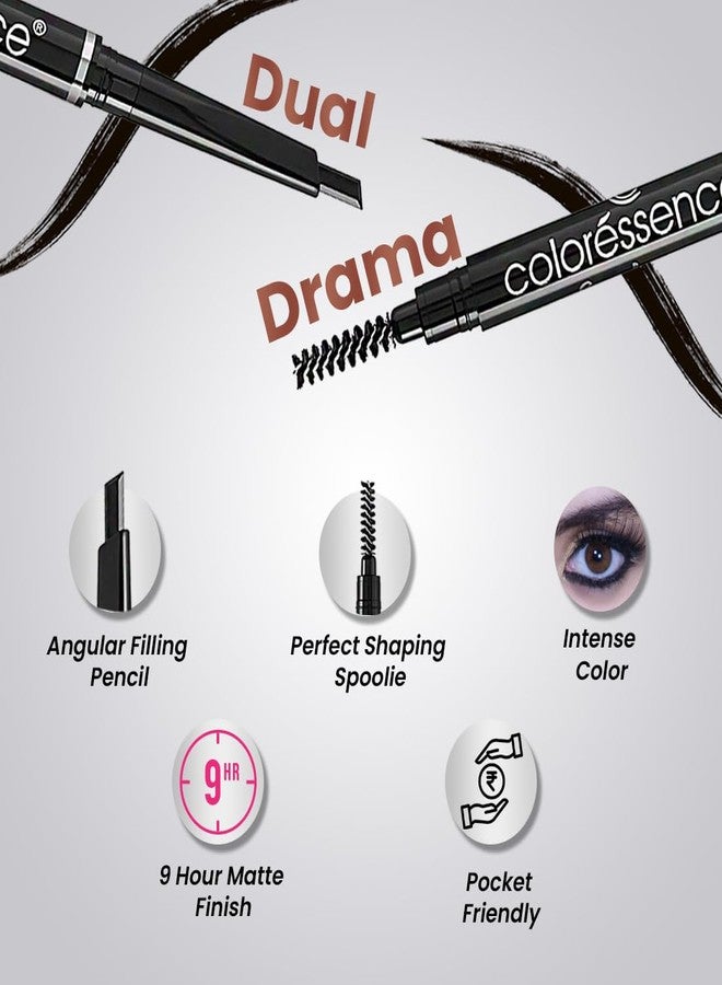 Coloressence 2-IN-1 Expert Eyebrow Pencil, Grey, 0.25gm | Brow Definer with Shaping Spoolie | Long Lasting | Matte Finish - Image 3