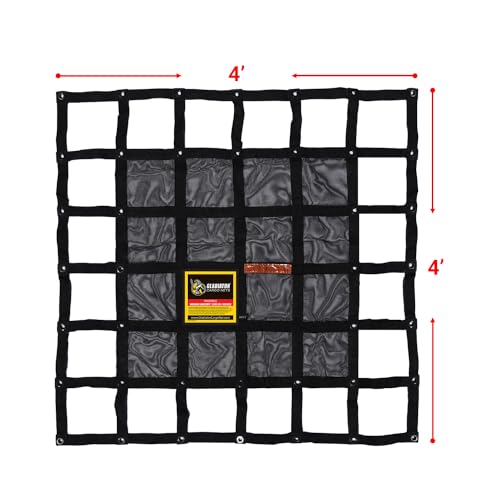 Gladiator Cargo Nets - Heavy Duty Cargo Net - Truck Organizer-Interior-Roof Rack-Jeep-SUV- Baja-Camping -(GBN-100) 4' x 4' - Image 2