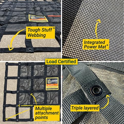 Gladiator Cargo Nets - Heavy Duty Cargo Net - Truck Organizer-Interior-Roof Rack-Jeep-SUV- Baja-Camping -(GBN-100) 4' x 4' - Image 3