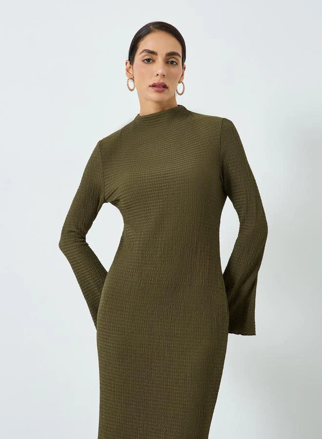 Take Two Women Dark Green Bodycon Maxi Jalabiya