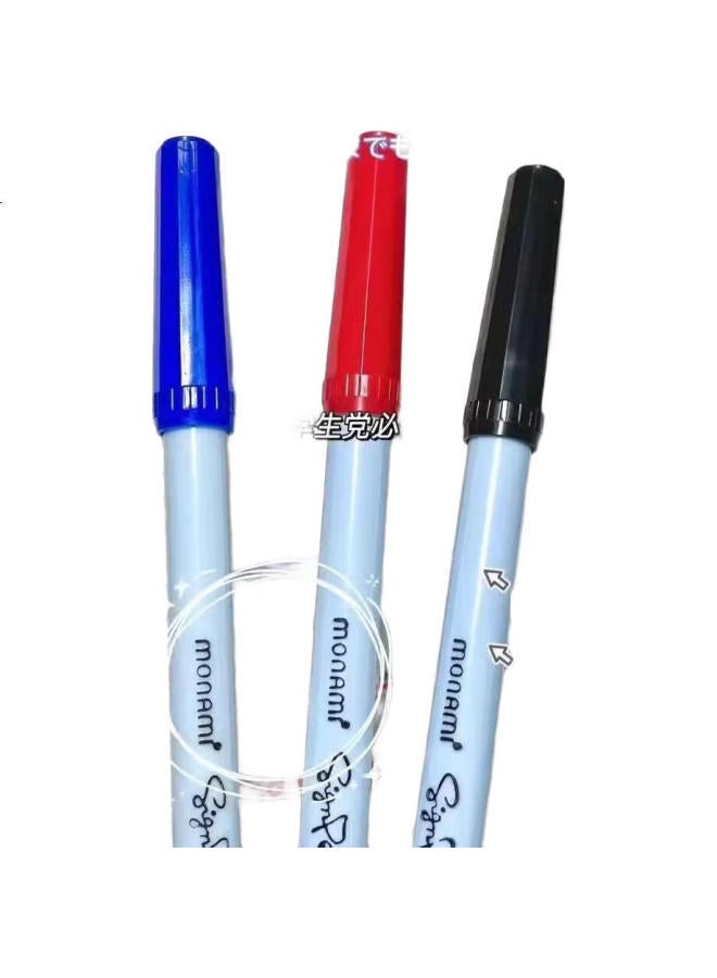 Monami Imported Water-Based Gel Pen 0.7Mm Minimalist Style For Study, Office, Signing, Outlining, Hand-Drawn Sketching Sign Pen351 Black 12-Pack 04010-01 - Image 3