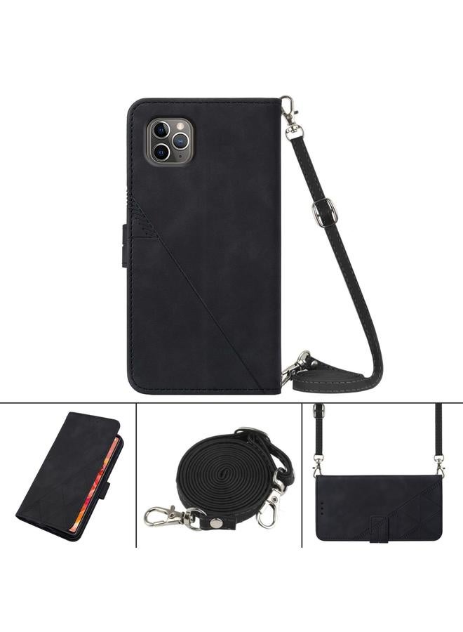 S-TOP Case For iPhone 11 Pro Max Crossbody 3D Embossed Flip Leather Phone Case - Image 3